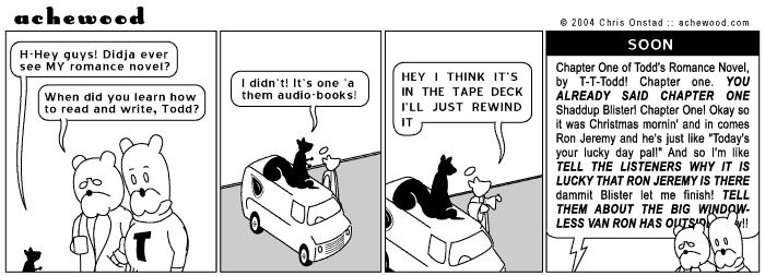 Ron has a van full of stolen stereo equipment! comic